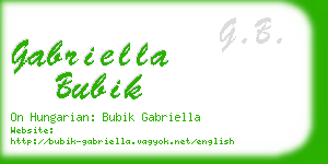 gabriella bubik business card